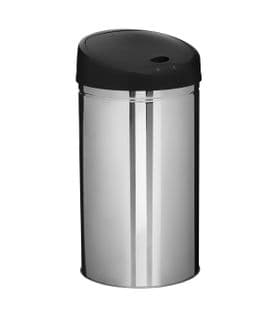 Poubelle Ronde En Inox  42 Litres Sensor Ouverture Et Fermeture Automatique