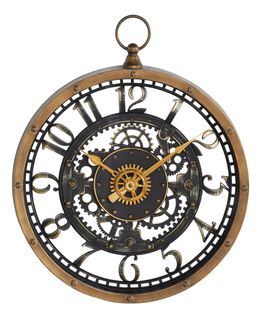 Horloge D27 cm FACTO Marron