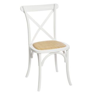 Chaise Bistrot Design D'antan En Bois Isak - Blanc