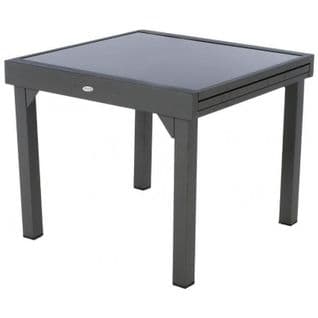 Table Piazza Extensible 8 Personnes Anthracite/graphite - Avec Rallonge