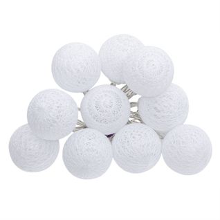 Guirlande LED 10 Boules - Blanc