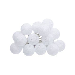 Guirlande LED 16 Boules - Blanc