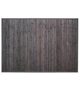 Tapis Bambou à Lattes Gris Foncé 120 X 170 Cm