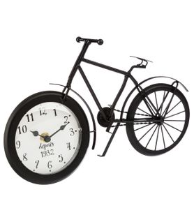 Horloge à Poser Vélo En Métal Noir L 28.5 Cm