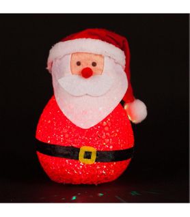 Sujet De Noël Lumineux Père Noël LED à Variation De Couleur H 12 Cm