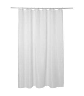 Rideau De Douche Blanc Déco Nid D'abeille 180 X 200 Anneaux Inclus