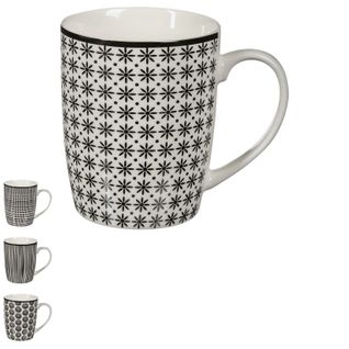 Mugs ronds 33cl assortis BOHEMIA Blanc / Noir