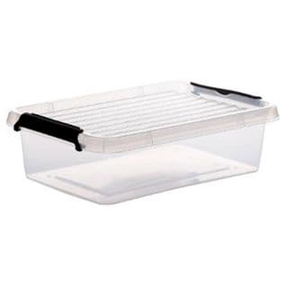 Boîte De Rangement Basse "clip" 3l Transparent