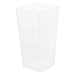 Lot De 8 Verrines Plastique Réutilisable "carré" 8,5cl Transparent