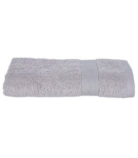 Serviette De Toilette En Coton Taupe Tissu Éponge 50 X 90 Cm