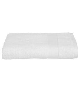 Drap De Bain En Coton Blanc Tissu Éponge 70 X 130 Cm