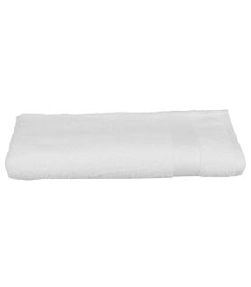 Drap De Bain En Coton Blanc Tissu Éponge 100 X 150 Cm