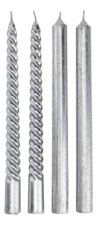 Chandelles X4 argent H. 25 cm  Argenté