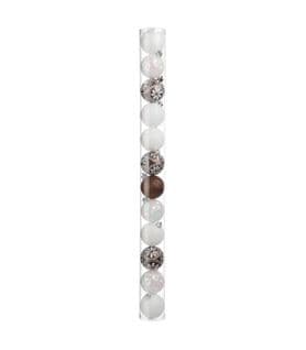 Déco De Sapin Lot De 12 Boules De Noël D 6 Cm - Blanc Et Café