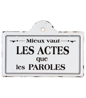 Plaque Décorative En Métal Rétro Et Vintage Avec Citation 25.5 X 17.5 Cm