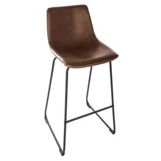 Tabouret De Bar Simili Marron Lois Atmosphera - Marron