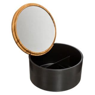 Boîte Miroir À Compartiments "natureo" 13cm Noir