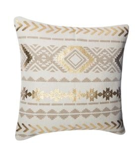 Housse De Coussin "etnik Gold" 40 X 40 cm Lin