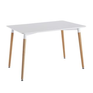 Table De Repas Scandinave "wyoming" 115cm Blanc