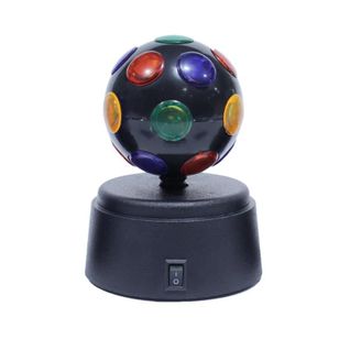 Mini Boule Disco LED "rotative" 11cm Noir