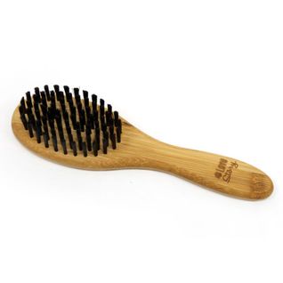 Brosse De Toilettage Bambou "poils Doux" 22cm Naturel