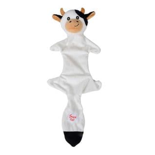 Peluche Pour Chien "vache" 45cm Noir et Blanc