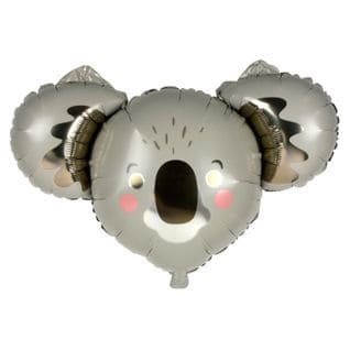 Ballon Gonflable Métallisé "tête De Koala" 67cm Gris