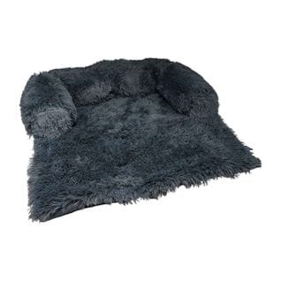 Protège Canapé et Traversin "fluffy" 100cm Anthracite