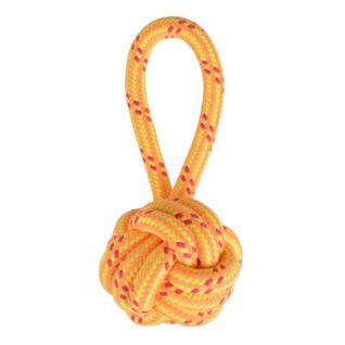 Jouet Pour Chien "corde Balle 1 Poignée" 27cm Orange