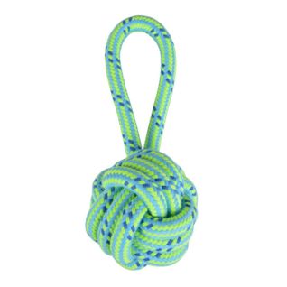 Jouet Pour Chien "corde Balle 1 Poignée" 27cm Vert