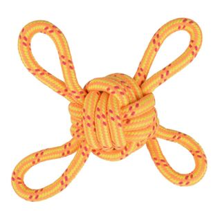 Jouet Pour Chien "corde Nœud 4 Poignées" 35cm Orange