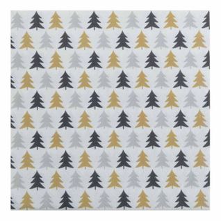 Lot De 20 Serviettes En Papier "mini Sapins" 33x33cm Multicolore