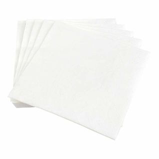 Lot De 20 Serviettes En Papier "vitamine" 33x33cm Blanc