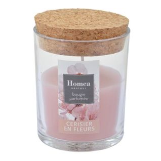 Bougie Verrine Parfumée "essentiel Ii" 8cm Cerisier En Fleurs