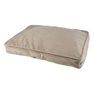 Coussin Rectangle Chien et Chat Velours "crafty" 80cm Noisette