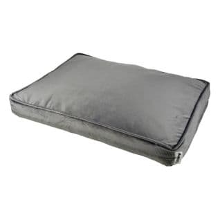 Coussin Rectangle Chien et Chat Velours "crafty" 100cm Gris