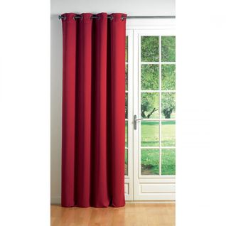 Rideau Occultant Uni Rouge 140x260