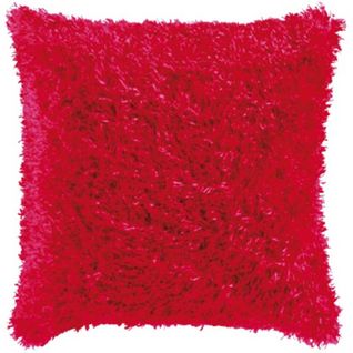 Housse De Coussin "fourrure" 40x40cm Rouge