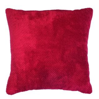 Housse De Coussin +encart 40 X 40 Cm Flanelle Jacquard Calinou Rouge