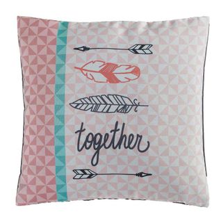 Housse De Coussin "together" 40x40cm Rose