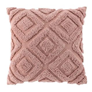 Coussin Déco Uni "zaina" 45x45cm Rose