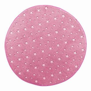 Tapis Enfant Déco "fluo Night" 90cm Fuchsia