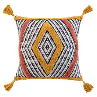 Coussin Déco Imprimé "teranga" 40x40cm Terracotta