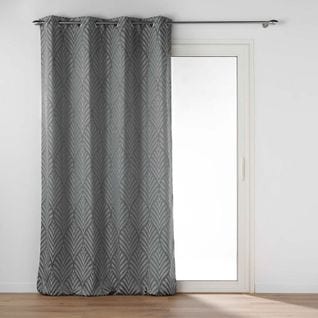 Rideau à Oeillets Jacquard "victoria" 140x260cm Gris