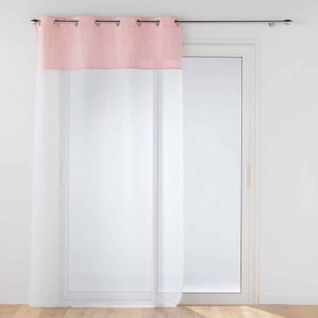 Rideau Voilage Phosphorescent "moonlight" 140x240cm Rose