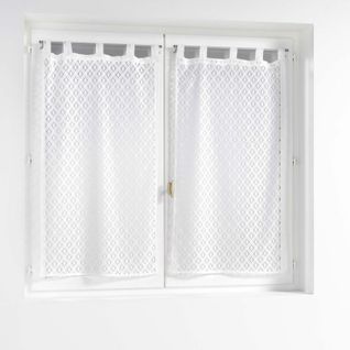 Paire De Voilages Maille "odilia" 60x120cm Blanc