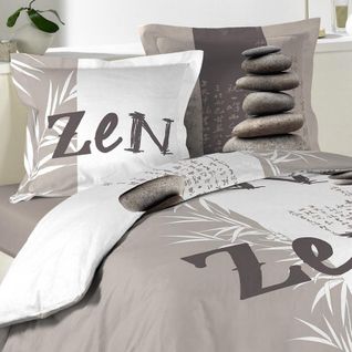 Parure De Lit Galets Zen Gris 240x220