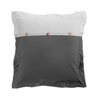 Parure De Lit Percale Vice Versa Anthracite/blanc 240x220 Cm