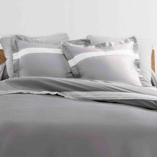 Parure De Lit Percale Astoria Anthracite 240x220 Cm