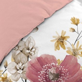 Parure De Lit Double Gaze De Coton Rosine Rose 240x220